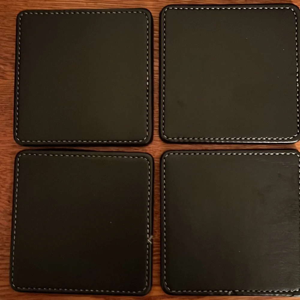 NWOT storage box with deck of cards and 4 coasters